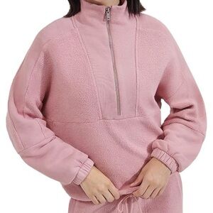UGG Light Pink Half-Zip Pullover